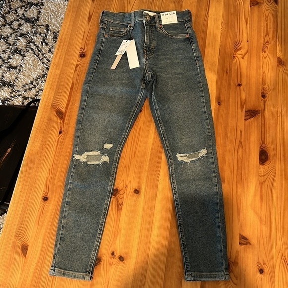 Topshop Jamie High Waisted Skinny Jeans NWT Size 0P JB - Picture 3 of 8